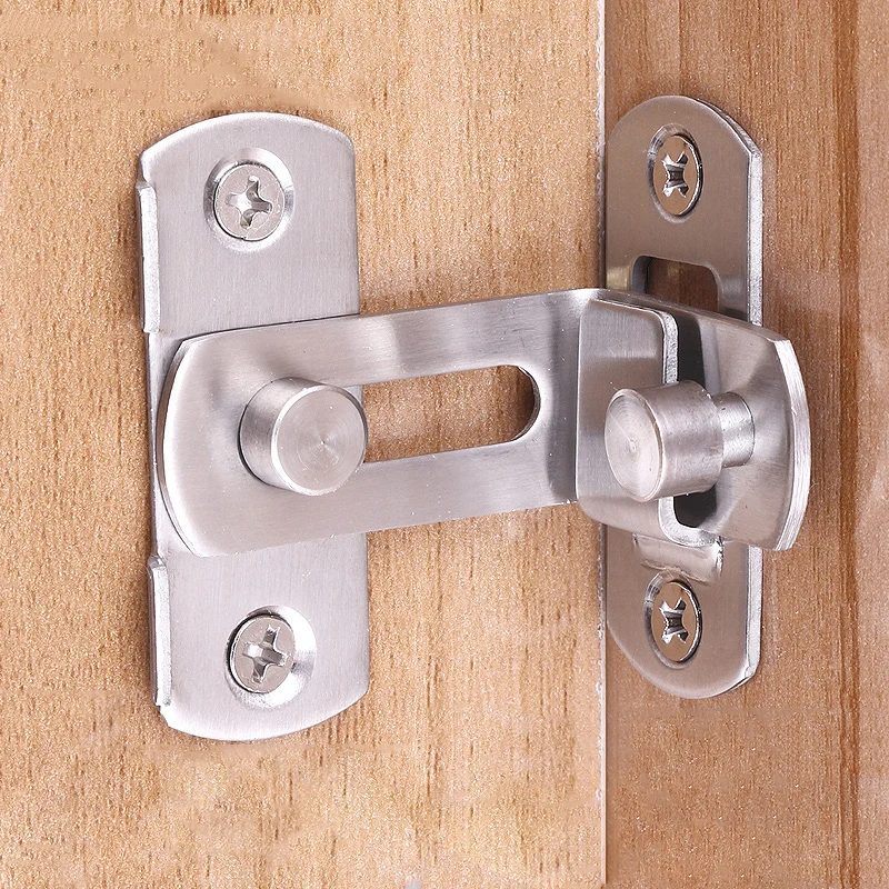 Cerradura de puerta con cerrojo grande de 90 grados, herramienta de seguridad de cierre de cadena de puerta corredera de acero inoxidable, Hardware para ventana, armario, Página de Inicio de Hotel