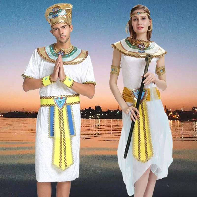 Volwassen Halloween Prins Kostuum Farao Koningin Kostuum Egyptische Godin Outfit Traditionele Chinese Stage Performance Wear voor dames