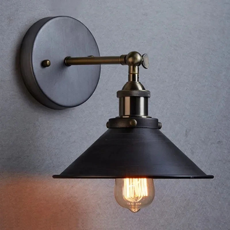 Vintage Industrial  Mount Light Double Umbrella Wall Lamps Lighting Fixture Steampunk  E27