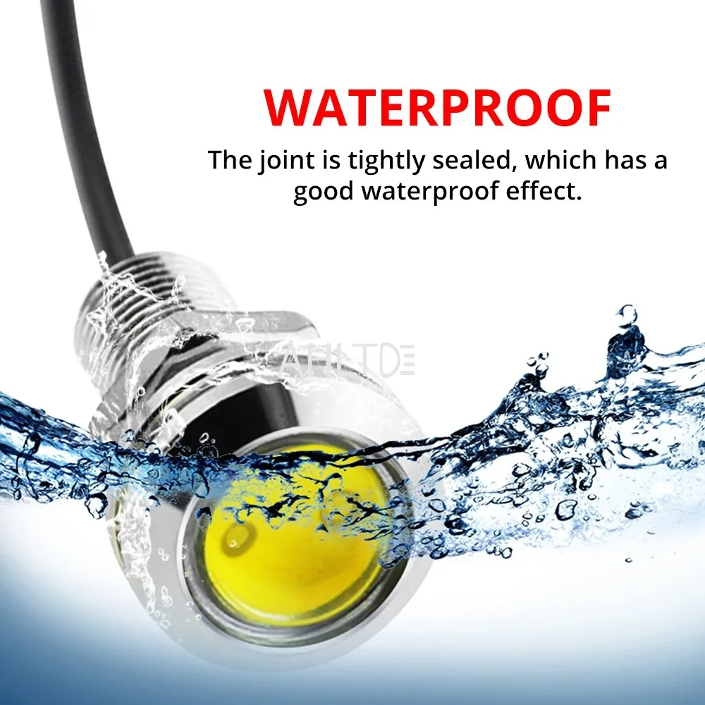 2 قطعة 18 مللي متر سيارة عين النسر الفضة قذيفة DRL Led النهار تشغيل ضوء LED 12 فولت السيارات احتياطية عكس وقوف السيارات بدوره مصباح إشارة #5