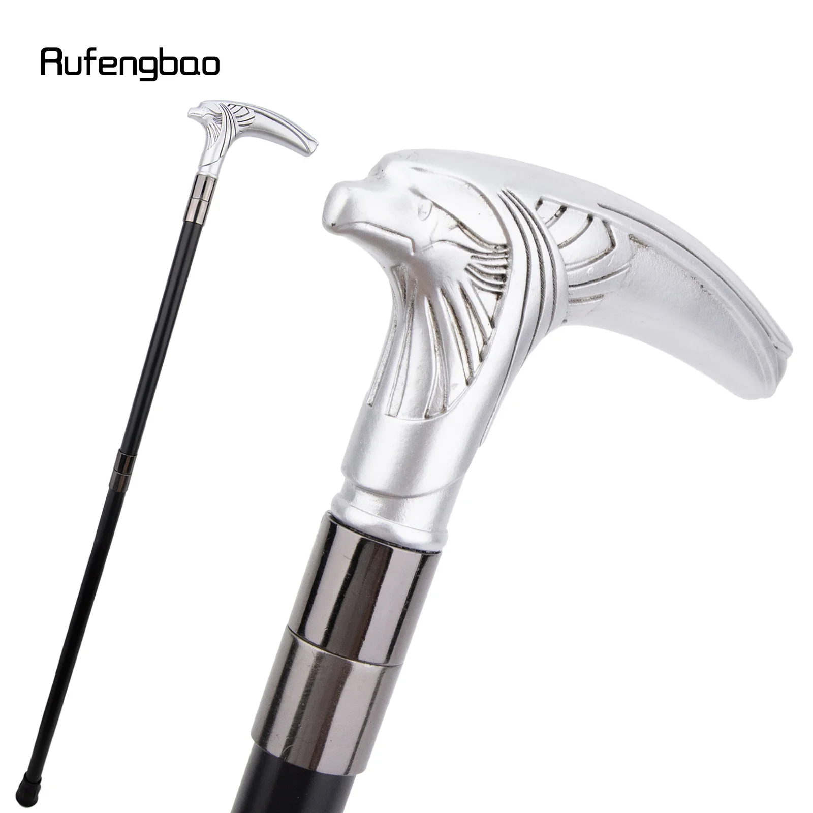 Белая смоляная трость с головой орла, модная декоративная стальная палочка, элегантная ручка-трость для джентльмена, Crosier 94 см