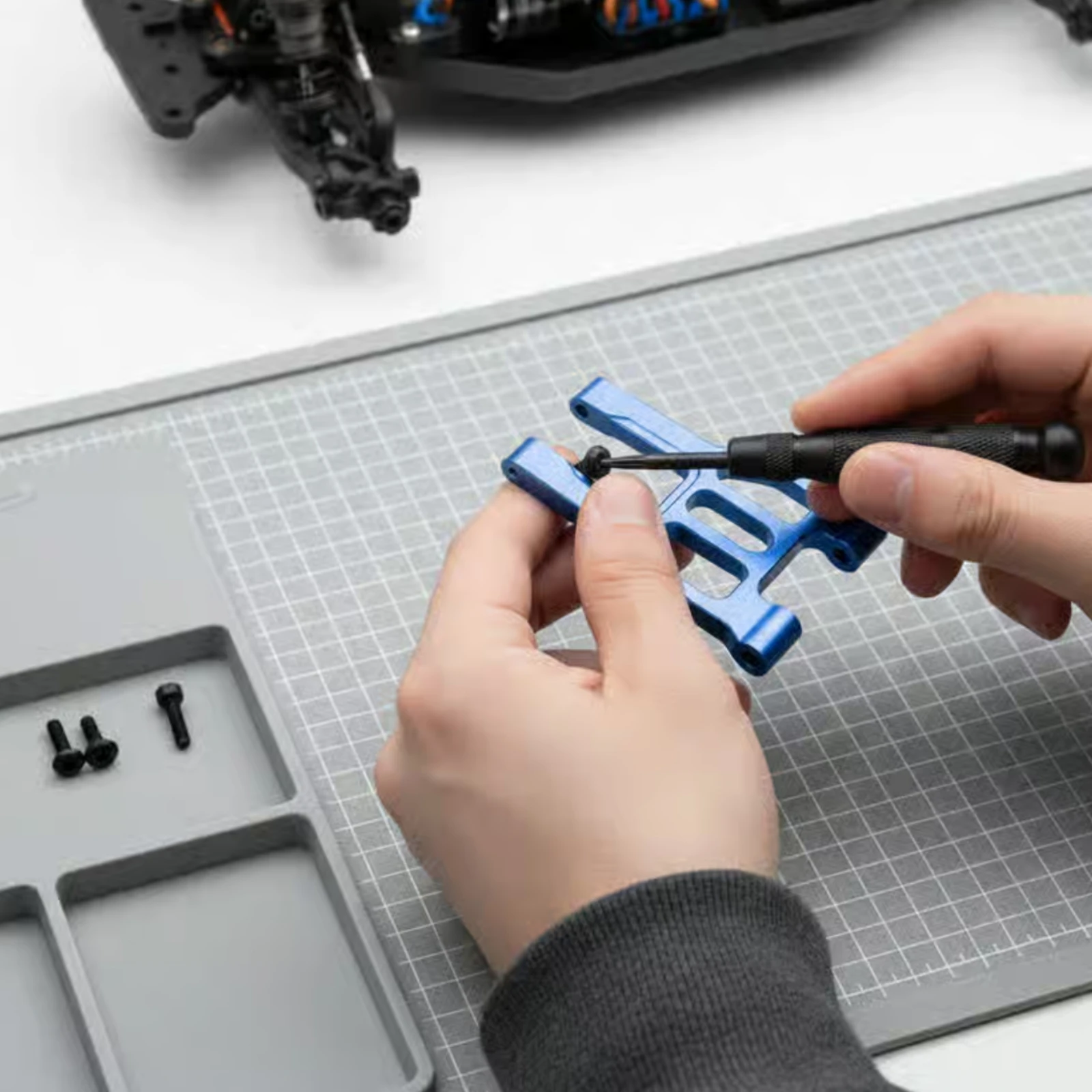 Front Lower Linkage Arm Mounting Holes 6061 Aluminum Linkage Arm Car Part Easy Installation Stable Steering