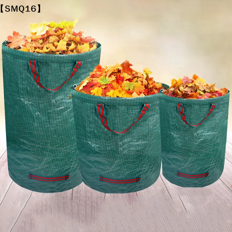 Garden Waste Bag 60L-500L Large Capacity Garden Bag Reusable Waterproof Leaf Sack Storage Collection Container Garden Yard【SMQ】