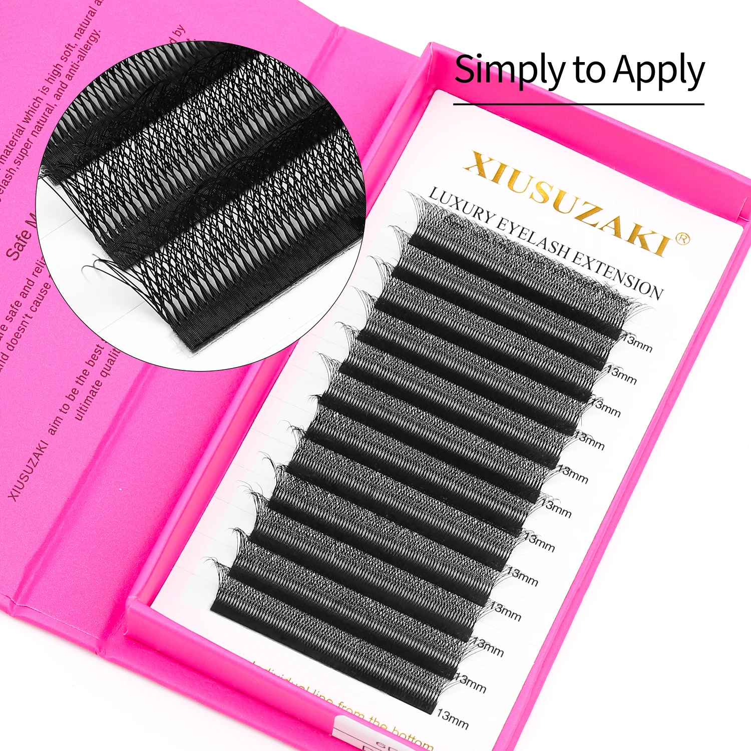 XIUSUZAKI 6D W Lashes Extensions Premade Volume Fans Individual W Shaped Eyelashes Extensions Faux Mink False Lashes Suppliers