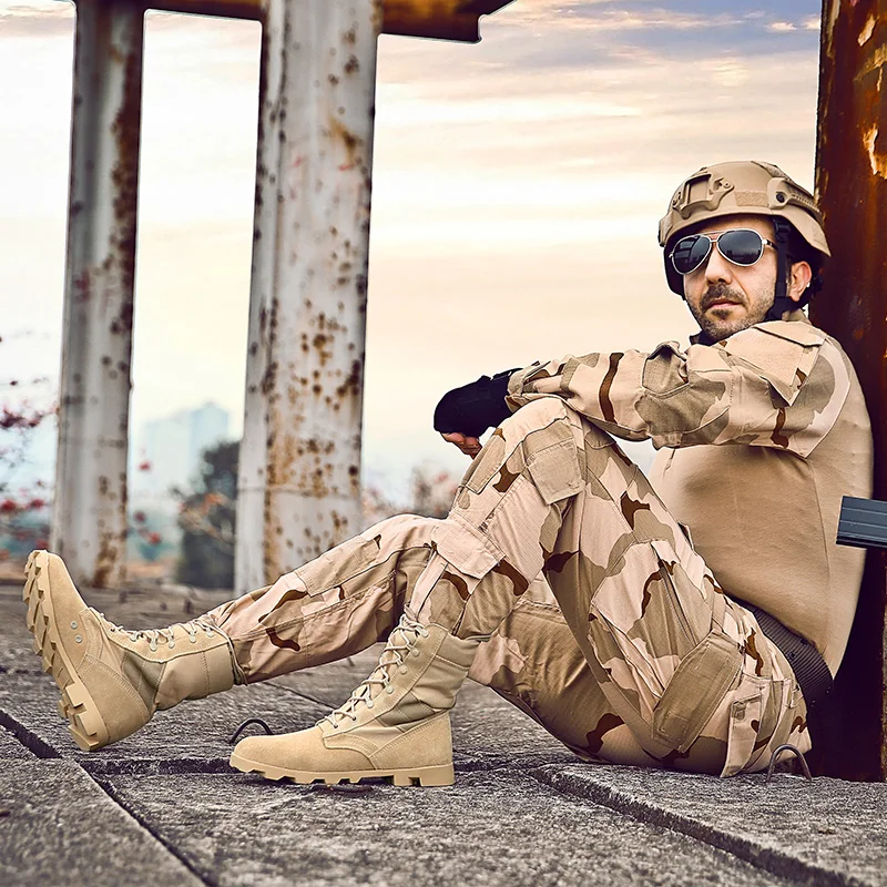 

2024 Autumn and Winter Wolf Men's Hight-Top Desert Fans Delta Boots