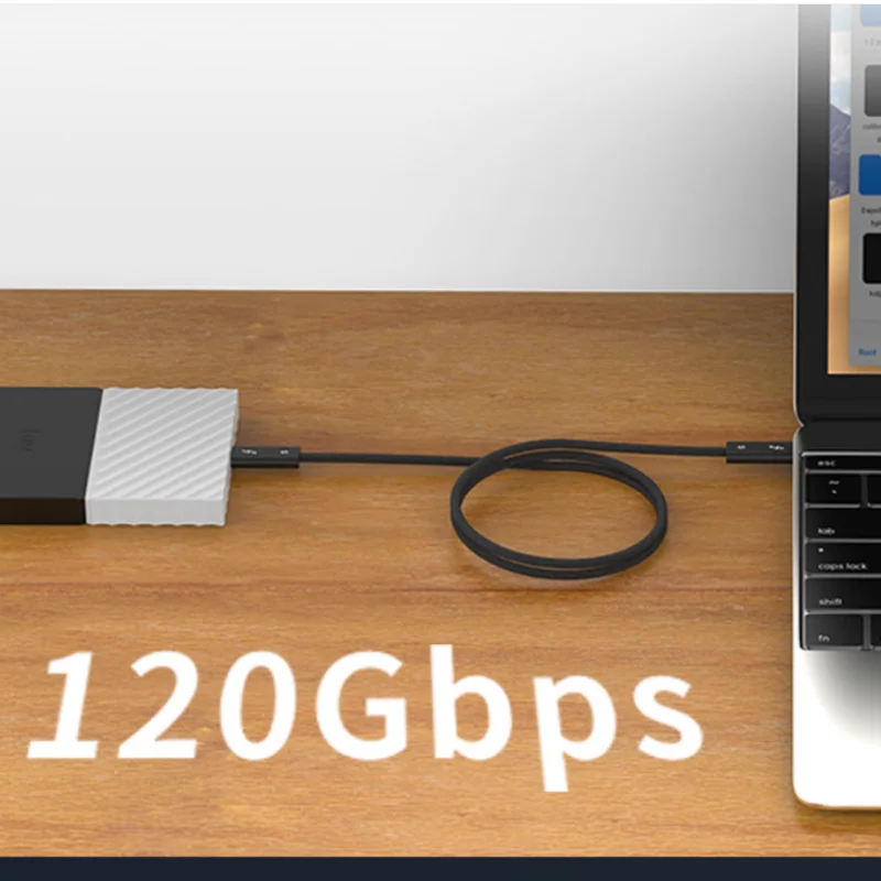 Thunder-bolt 5 Cable 80Gbps Data 240W Fast Charging 16K60Hz Video Output Fast Charging Type-C Full-featured Data Cable