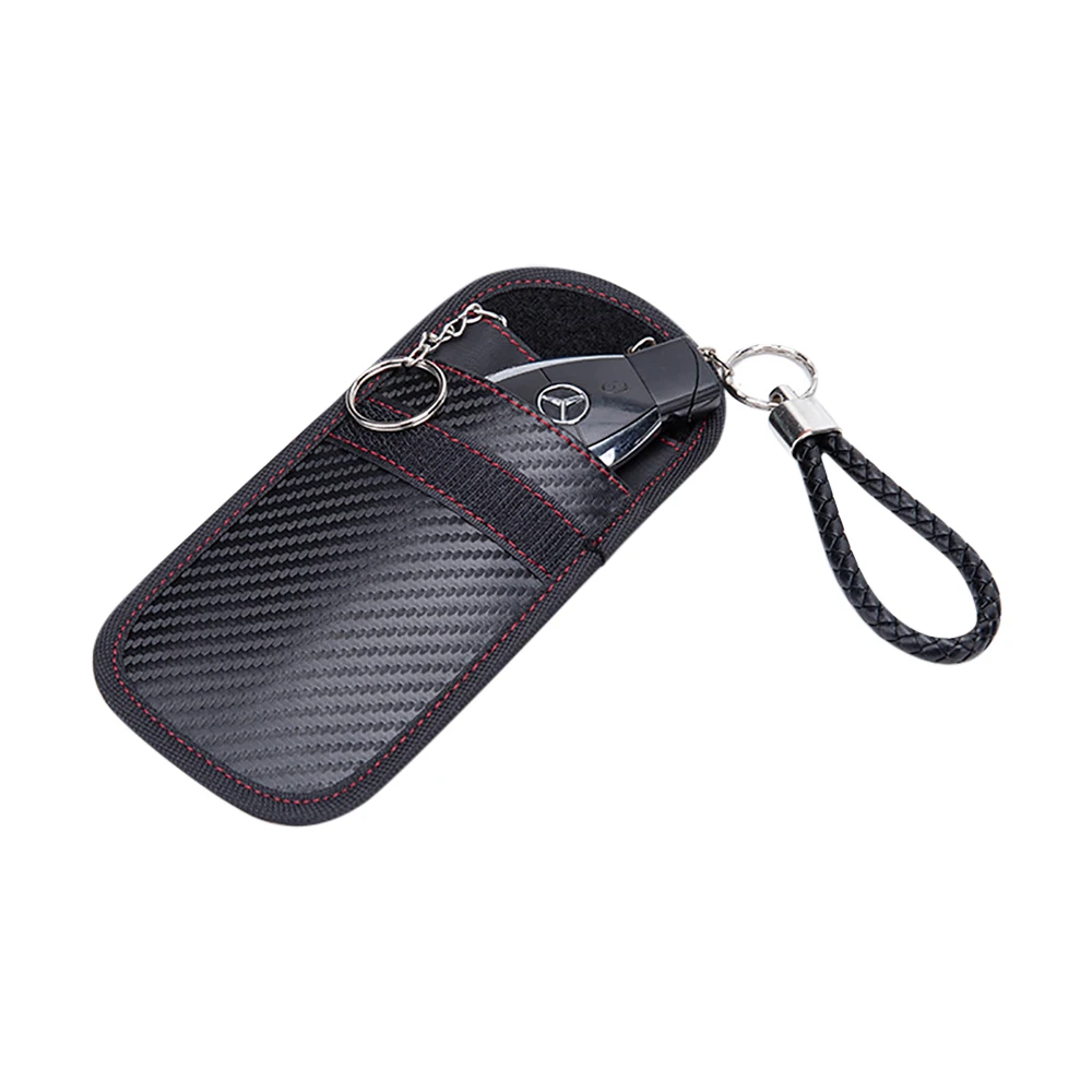 Car Key Signal Shielding Bag Anti-theft Key Bag RFID Electromagnetic Shielding Key Bag to Prevent Credit Card Demagnetization