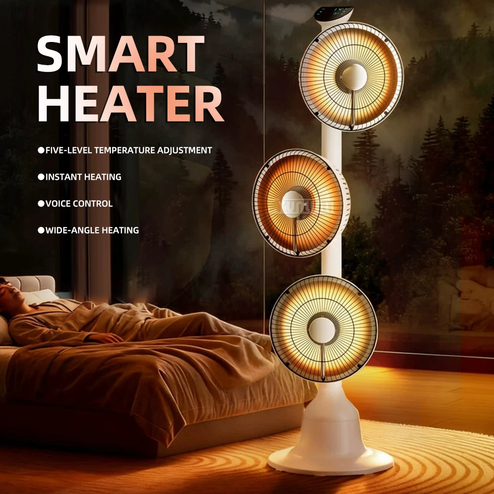 A11-15 Three Head Heater Household Five Speed Temperature Control Oven 1500 W