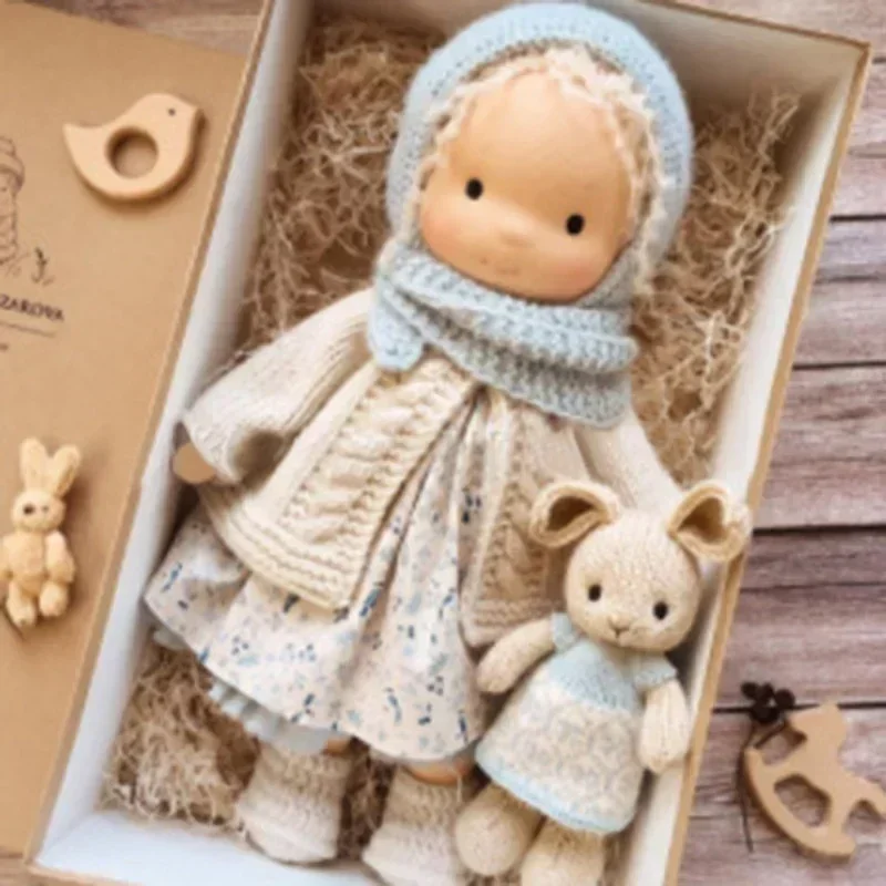 30cm Waldorf Nette Plüsch Puppe Mädchen Weiche Angefüllte Puppe Mit Goldene Lockiges Haar Neue Diy kinder Begleiter Freunde geburtstag Geschenke
