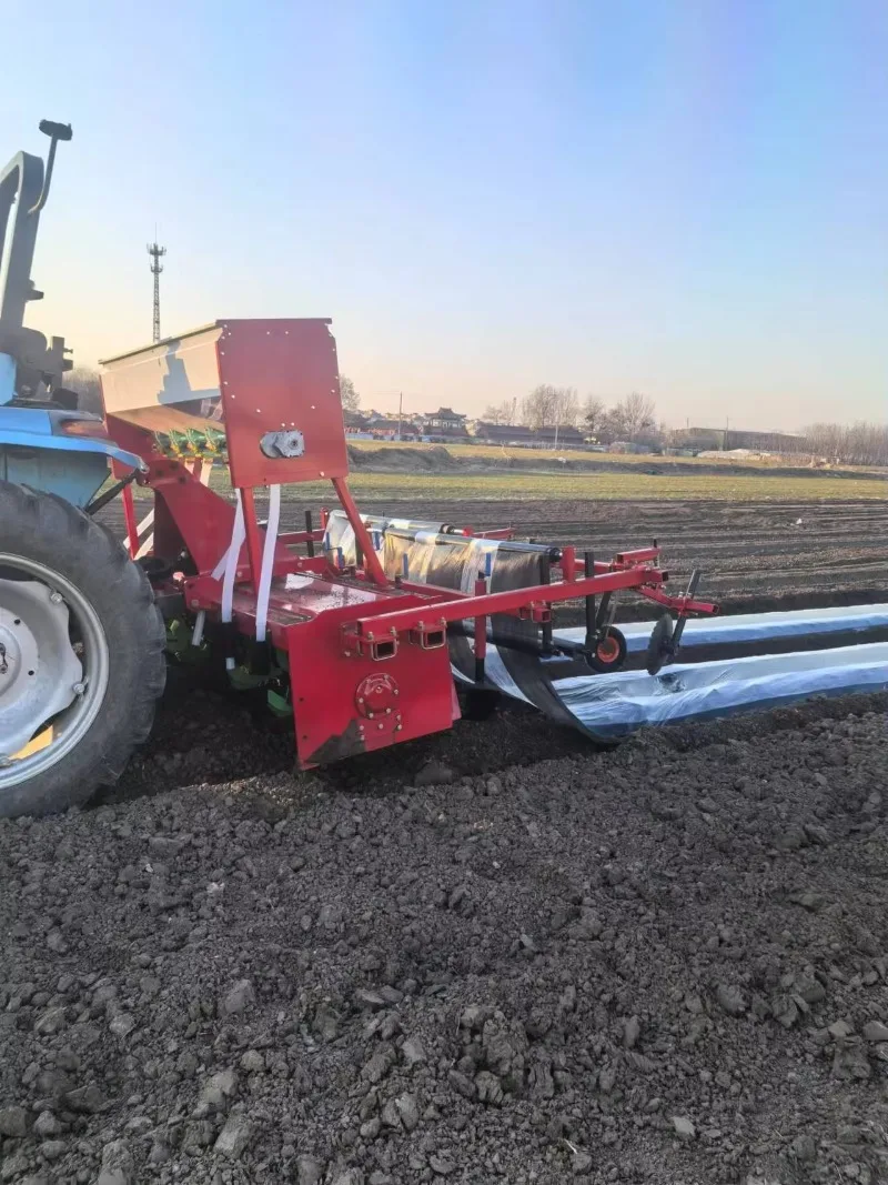EXW Price- Ditching Farm Ridger Machine Rotary Tillage ridge Covering Film Drip Irrigation Punching Integrated Machine, Ridging