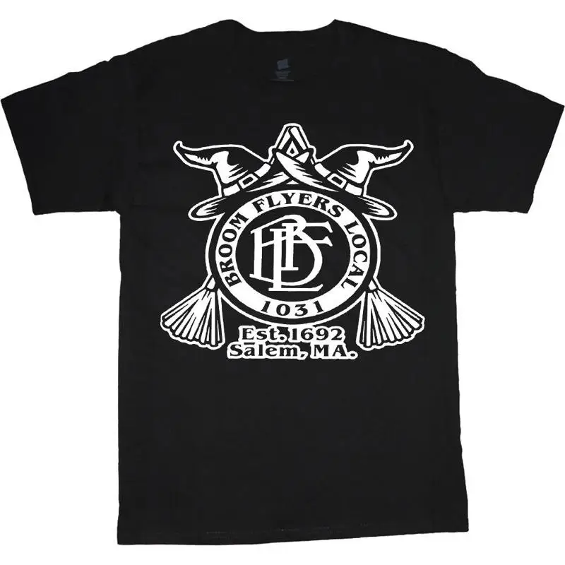 Witches Union Badge Design T Shirt Men'S Witch Broom Flyers Club Halloween