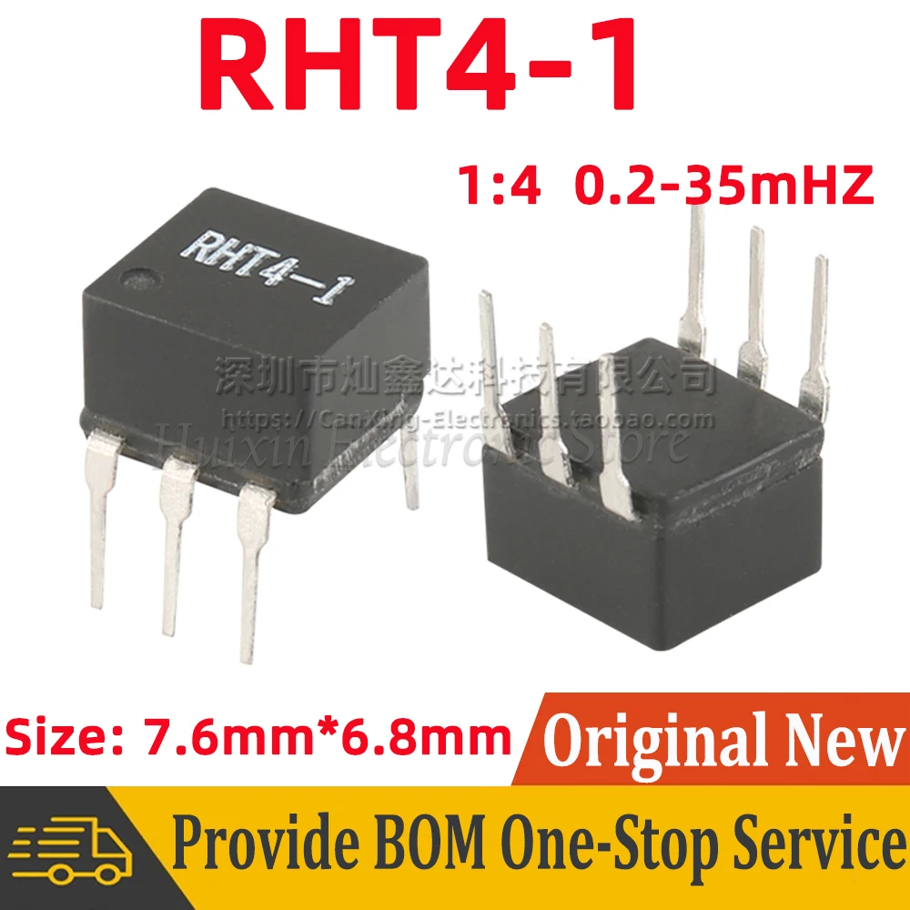 2pcs RHT4-1 Replace T4-1+ T4-1 Frequency 0.2-350MHZ Turns Ratio 1:4 Isolation RF Balun Signal Transformer