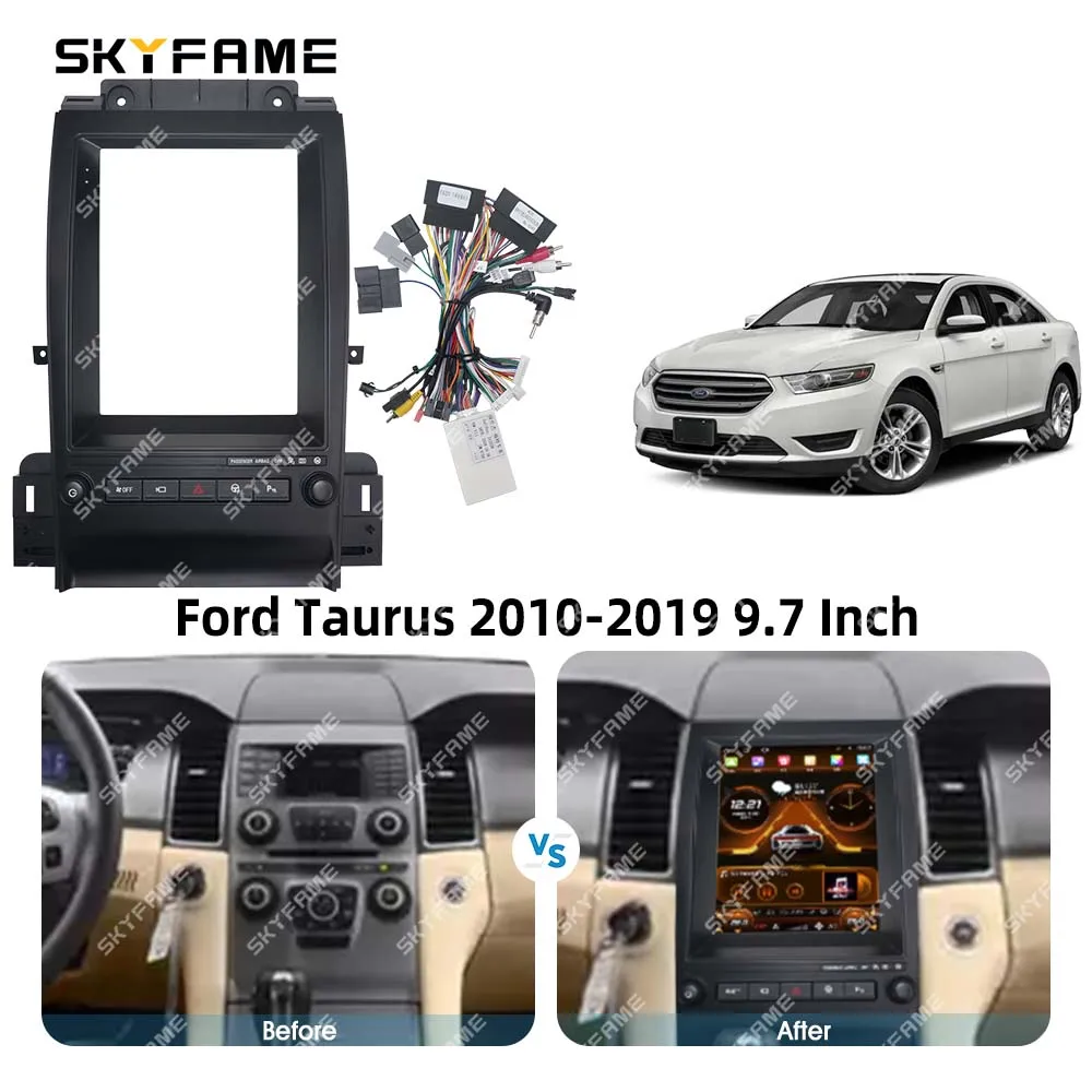 SKYFAME 車フレーム筋膜アダプタ Canbus ボックスデコーダ Android ラジオダッシュフィッティングパネルキットフォードトーラス用