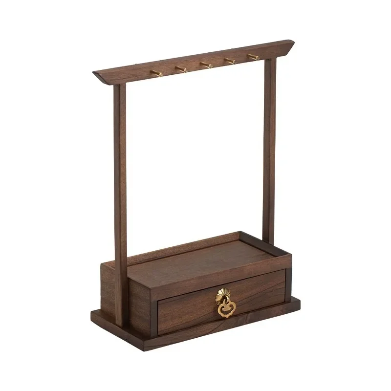 -For Walnut hanger brush pen holder ornament solid wood new Chinese study storage box bracelet hanger key hanger*