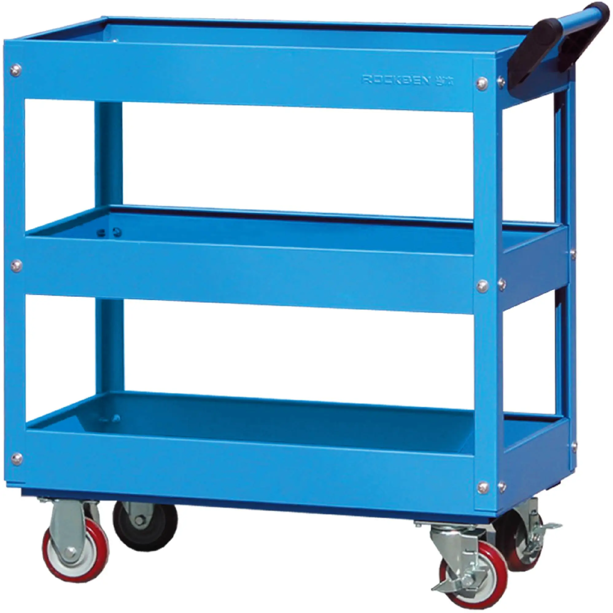 Home Storage Cart Rolling 3 Tier Book Trolley/Tool with Handles and Wheels