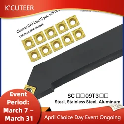 SSSCR1616H09 Square Handle Bar SSSCR2525M12 Cutter Adapter Indexable Carbide Insert SCMT CNC Lathe External Turning Tools