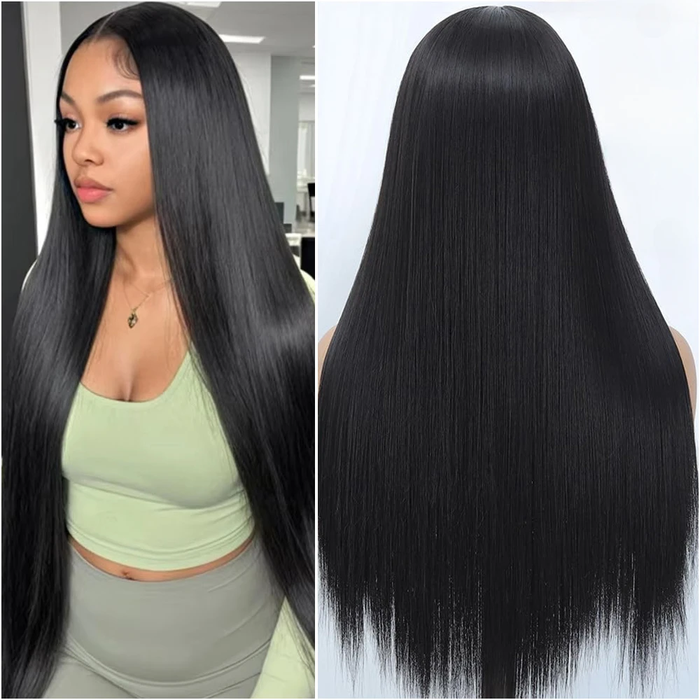 

200Density 13x6 HD Transparent Bone Straight Lace Frontal 100%Human Hair Wig 34 38 Inch 5x5 Lace Front Wigs PrePlucked For Women