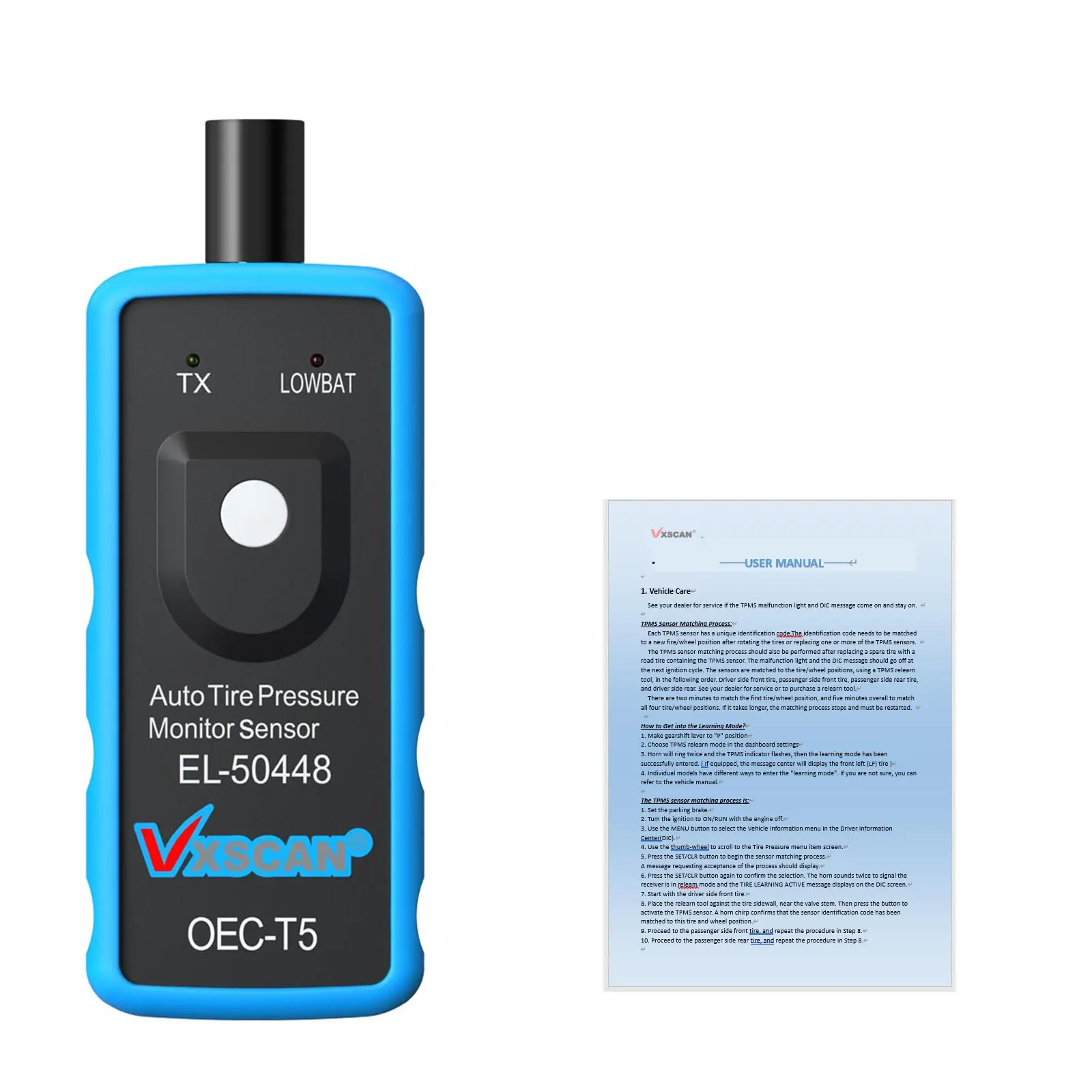 جهاز استشعار ضغط الإطارات VXSCAN ، أداة إعادة ضبط الإطارات TPMS ، سلسلة G M ، EL50448 ، #1
