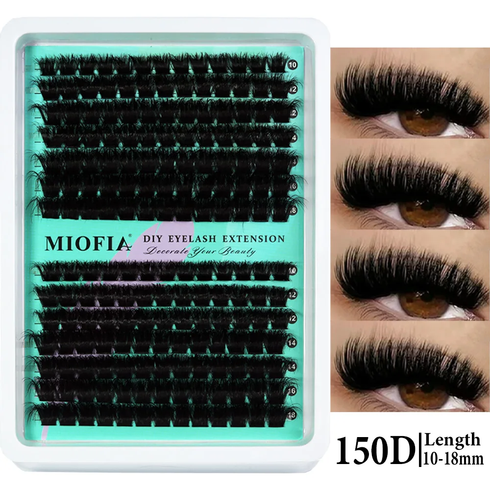 14 Reihen 5D Voluminöse Nerzwimpern-Büschel 50D-150D Dicke Flauschige Wimpernbüschel Katzenaugen-Wimpern 10-18mm Gemischte DIY Wimpernverlängerung – Detail 1