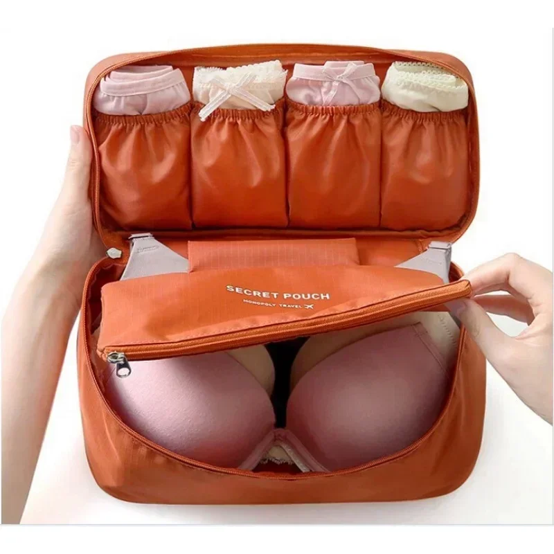 Cosmetic Underwear Organizer Lingerie Bra Travel  Storage Bag Luggage Suitcase Pouch Zip Cases Clothes