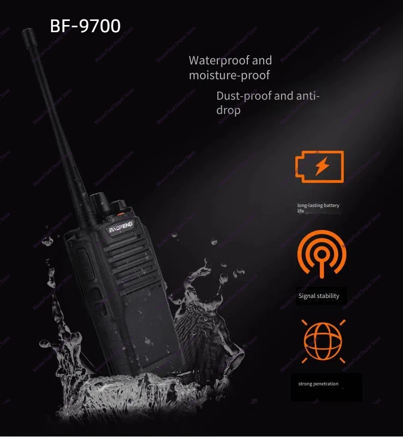Baofeng BF-9700 Walkie Talkie Waterproof Portable Radio Transceiver Interphone Ham Amateur Two Way Radio Professional Radio Uhf