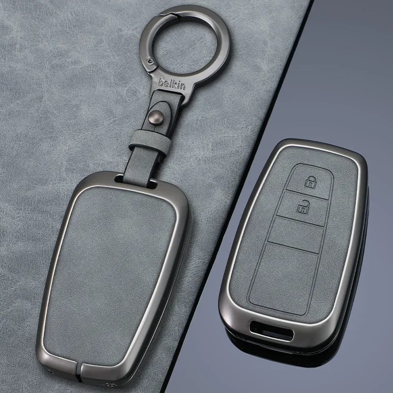 

Car Key Case Protector Zinc Alloy Key Shell Cover Auto Accessories For Toyota Prius Camry Corolla C-HR CHR RAV4 Prado 2018 2022