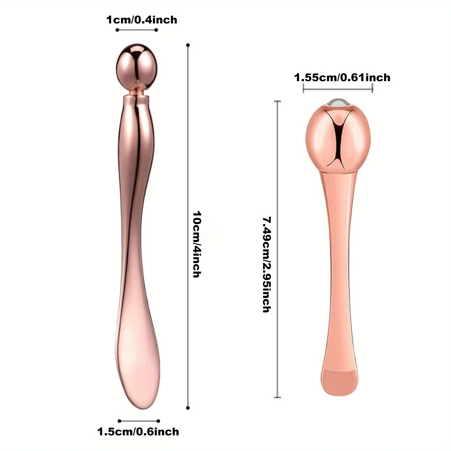 6-teiliges Augencreme-Applikator aus Metall, Augenroller, Massagegerät, Zauberstab, Gesichtsmassagegerät zur Reduzierung von Augen, Gesicht, Schwellungen, Hautpflege-Werkzeuge