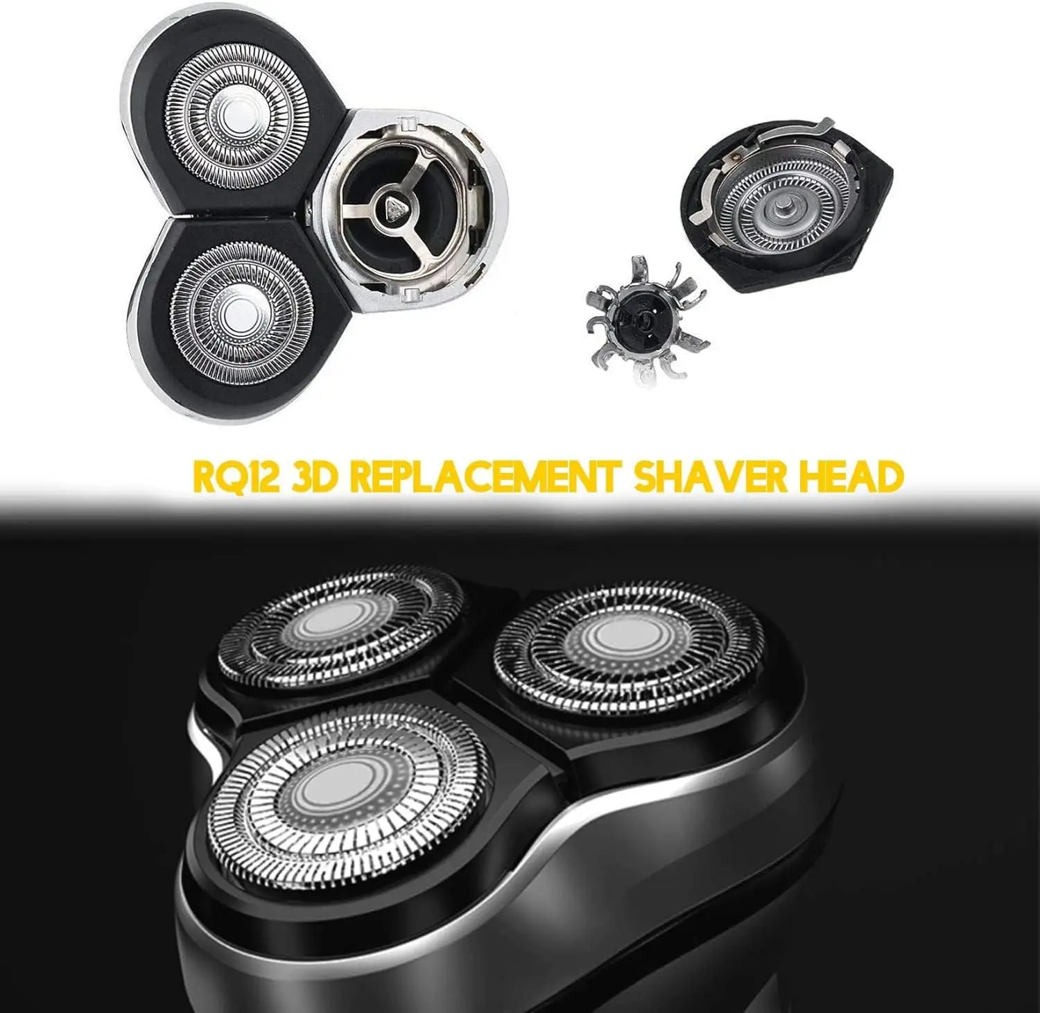 RQ12 Replacement Shaver Head Compatible with Philipss Norelcos RQ11 RQ10 Sensotouch 3D 1260X RQ1250 RQ1295