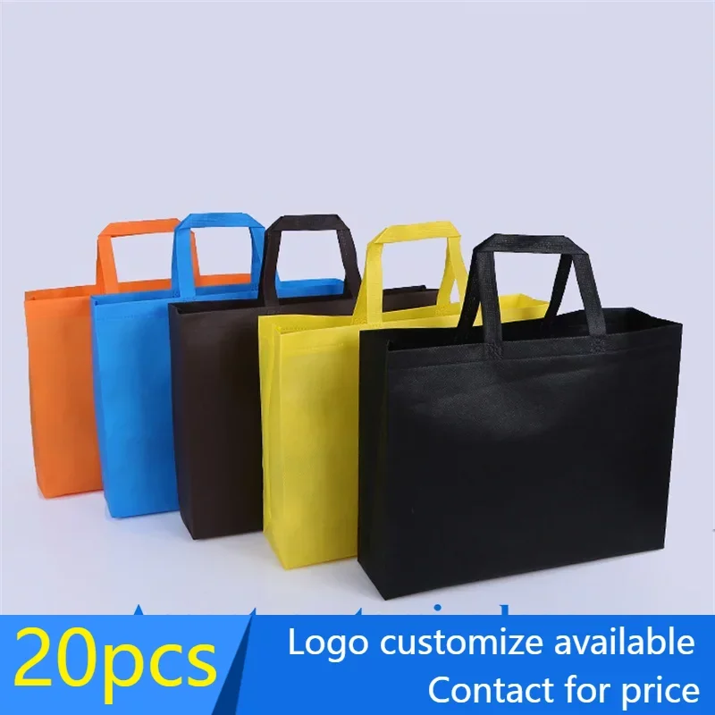 20 pieces New Wholesales reusable bags non woven /shopping bags/ promotional bags with handle accept custom LOGO