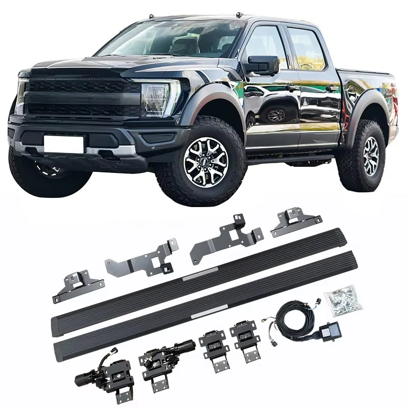 

Электрические боковые ступеньки высшего качества, автоматическая электрическая подножка из алюминиевого сплава для Raptor F150 2021-2025