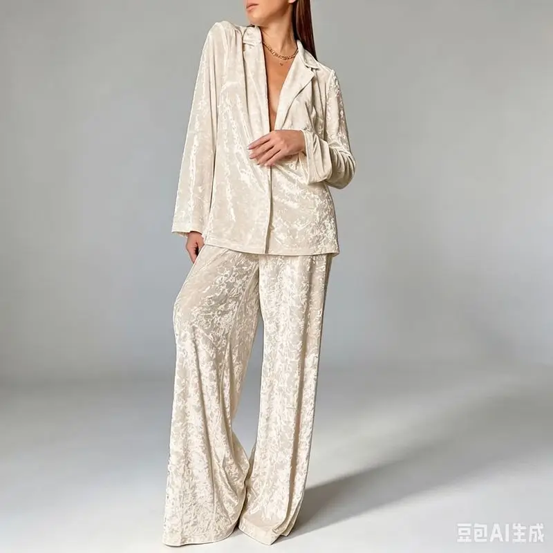 2 Piece Women’s Pajama Set | Cozy Diamond Fleece Plush Style | Long Sleeve & Long Pants Ultra-Soft Warm Thermal | Fall/Winter Lo