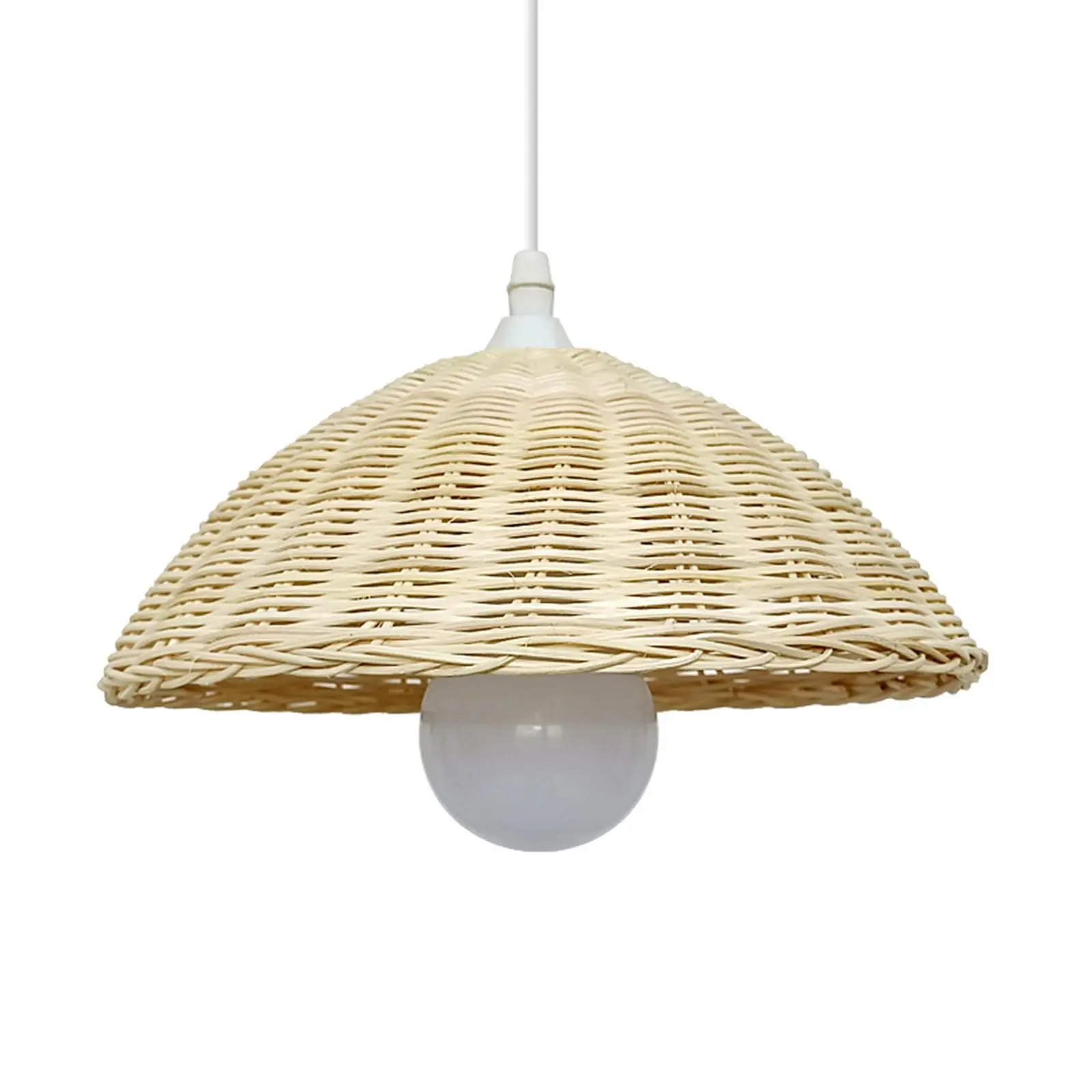 Retro Bamboo Lamp Shade Rattan Lamp Shade for Table Lamp Kitchen Farmhouse Tea House