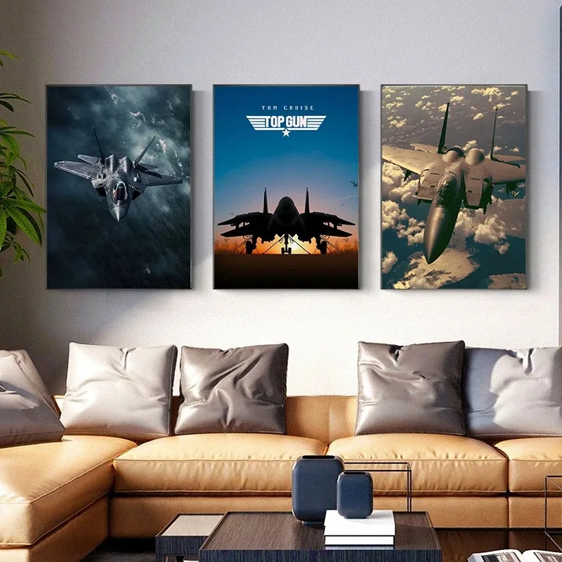 Jet Fighter Photo Just For Army Lovers Modern Painting Posters and Prints Canvas Wall Art Pictures for Home Living Room