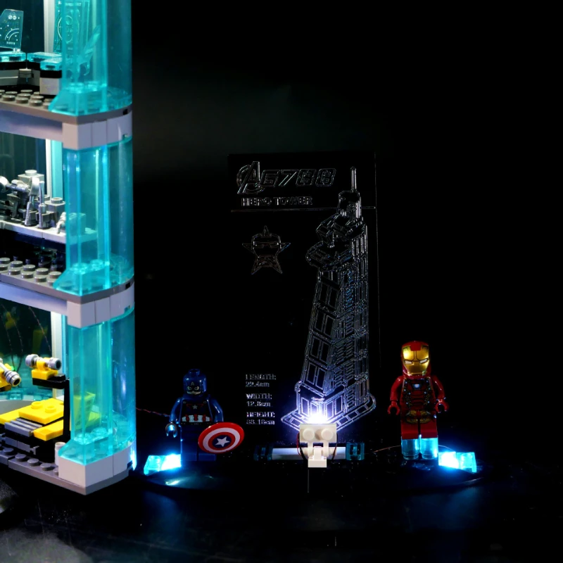 Kit de luz Led para Avengers Tower Battle, sin modelo, SH678, 76038