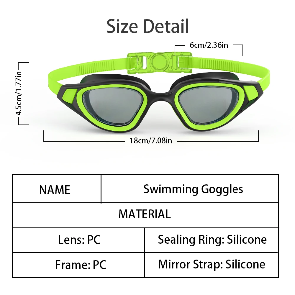 Professional Swimming Goggles Waterproof Anti Fog Swimming Glasses for Men Women Silicone Swim Eyewear Underwater Diving Goggles