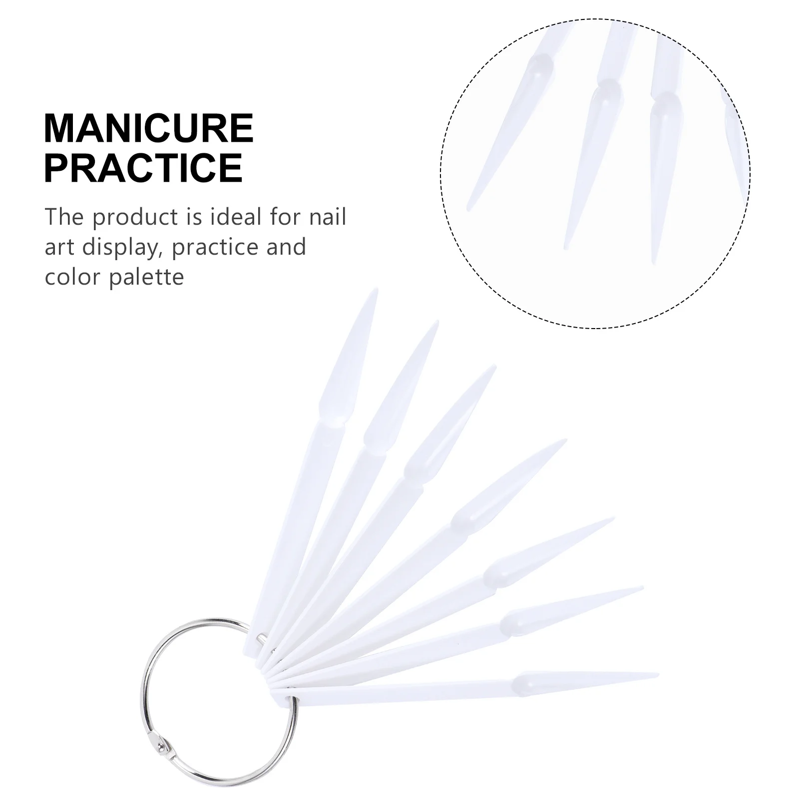 

100pcs Practice Tips Fan Shape Smooth For Manicure Art Display Color Palette Board Beginners Training Kit Nail Display Boards