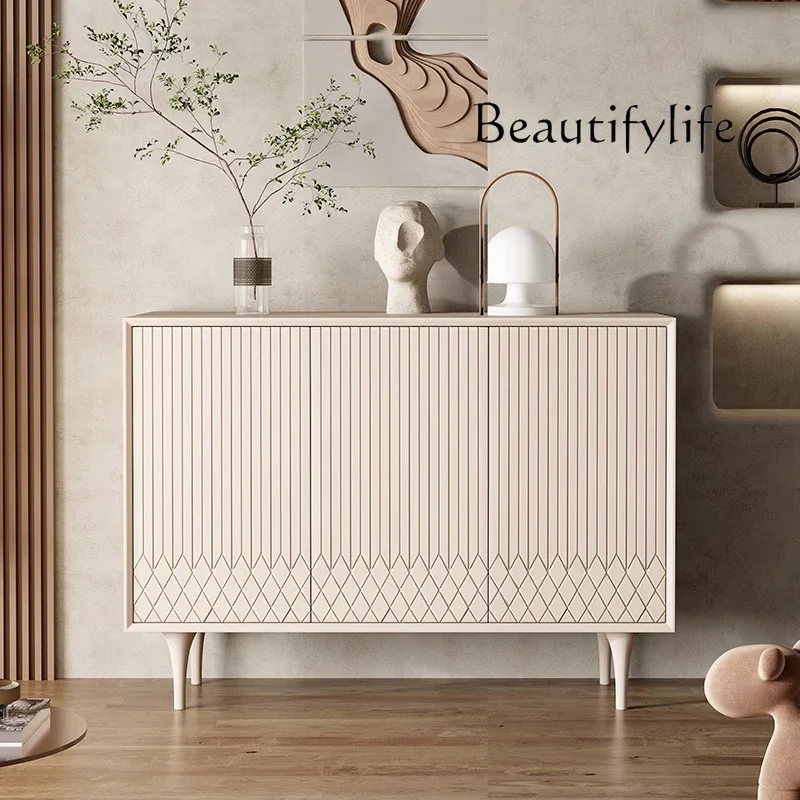 

N40 French shoe cabinet Cream wind entry porch cabinet Living room locker Dining side cabinet Modern simple furniture