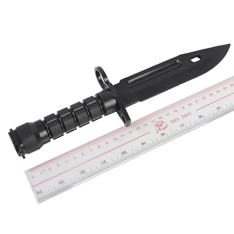 Tactical M9 Dagger Model Rubber Toy Knife Army Fan Collect CS Game Military Training Outdoor Plastic Bayonet Hunting Accessories