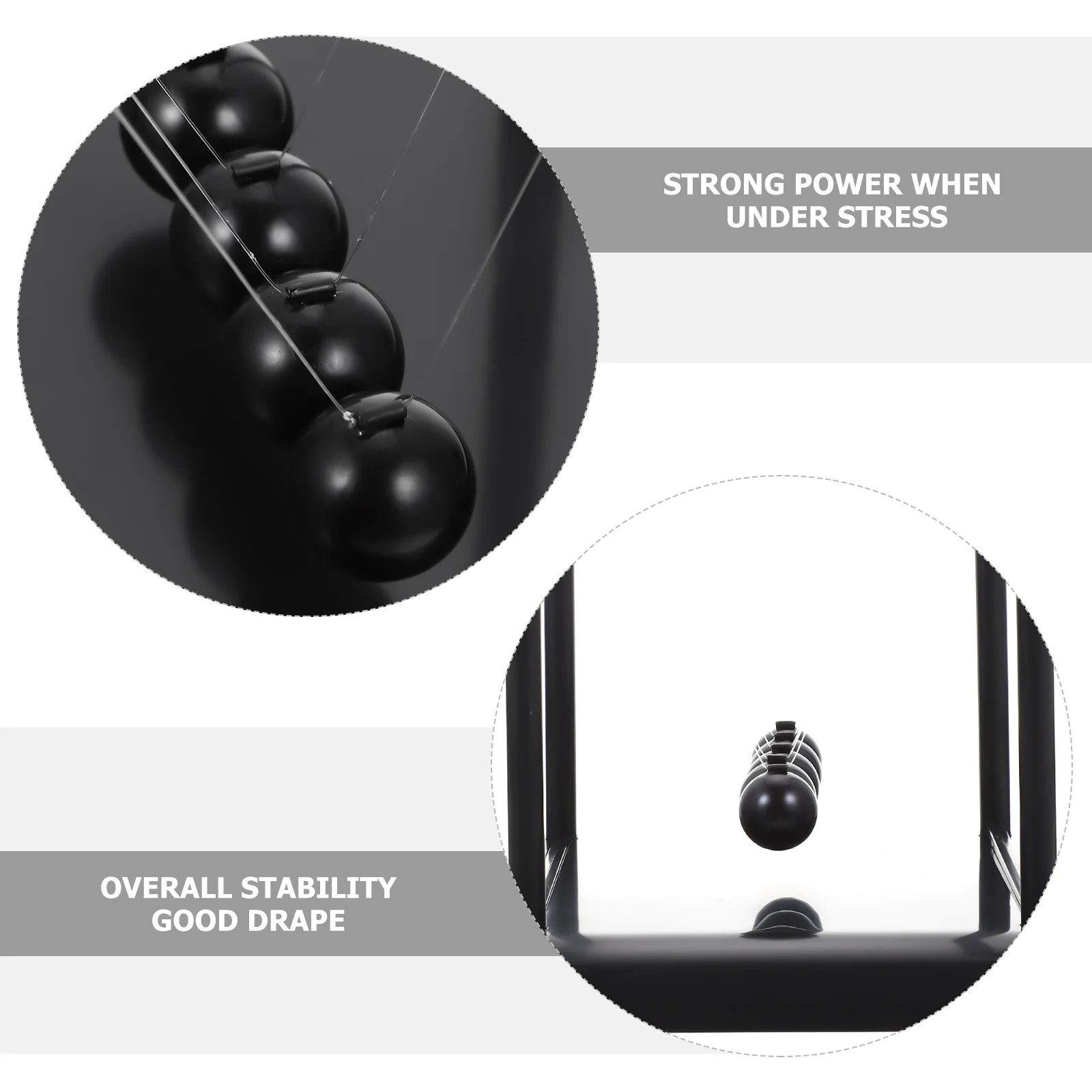 

Creative Black Balance Ball Stylish Desktop Ornament Office Home Scientific Energy Balance Classroom Decor
