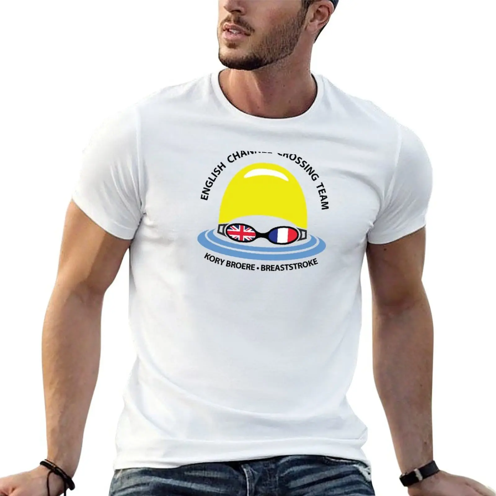 English Channel Swim Crossing Team - Kory Broere T-Shirt cotton t shirts high quality t shirt man luxury T-Shirt