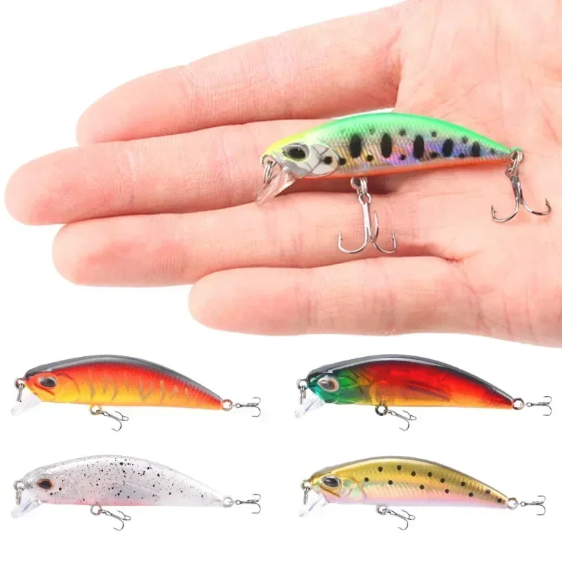 1 pçs minnow isca de pesca 5g 5cm wobbler lento afundando plástico artificial duro  crankbait para baixo pique pesca equipamento