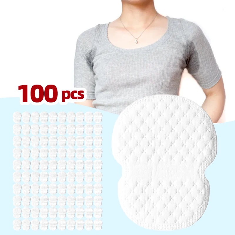 100Pcs Underarm Sweat Pads For Men Women Absorbent Sweat Pad Summer Armpit Anti Perspiration Deodorants Underarm Disposable