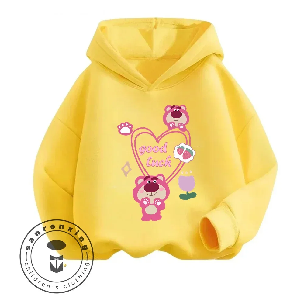 

2024 Lots-o'-Huggin' Bear Cartoon Theme Series Playful Cute Print Design Children's Autumn and Winter Cheap Long Sleeved Hoodie