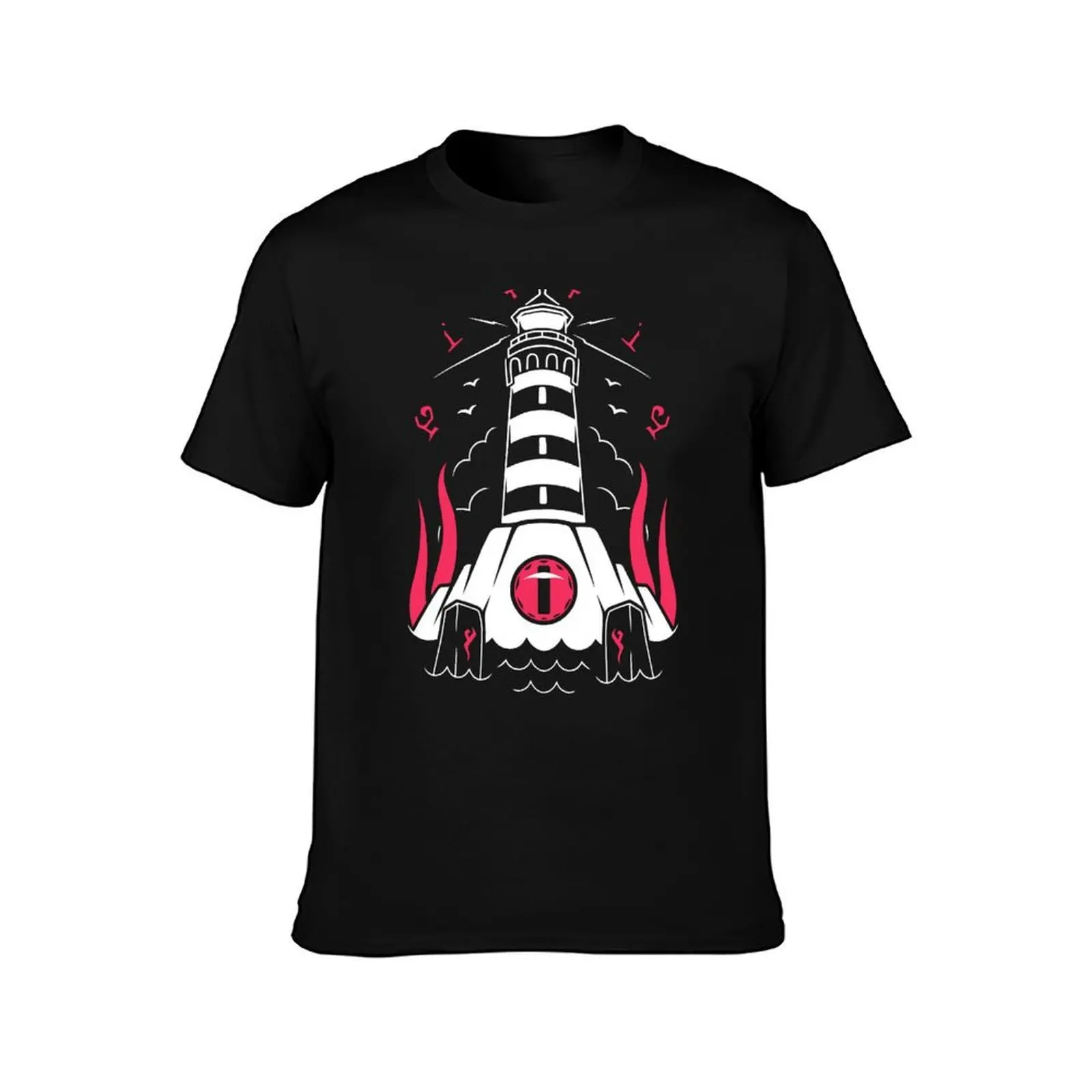Undersea Creatures T-Shirt, Summer Casual Cotton Tee, Oversized Streetwear Tops, Vintage Graphic Print, Loose Fit Short Sleeve