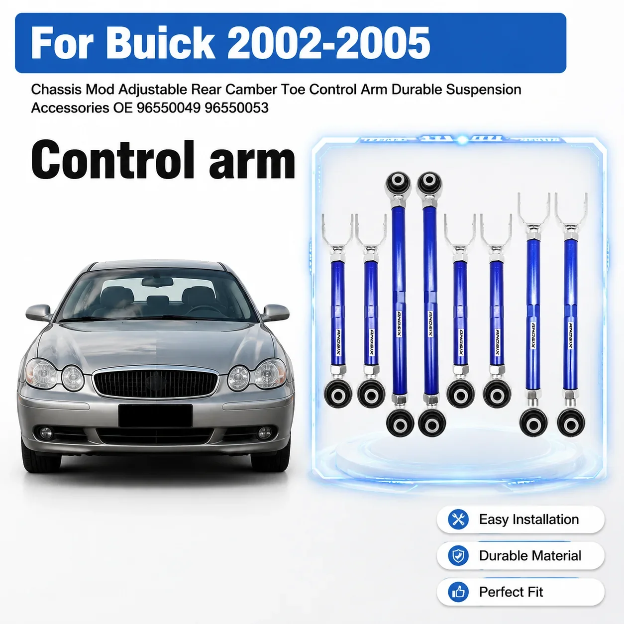 Chassis Mod Adjustable Rear Camber Toe Control Arm Durable Suspension Accessories OE 96550049 96550053 For Buick