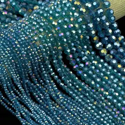 3-8mm 20-200pcs Peacock Blue Football Austrian Crystal Glass Loose Spacer Beads For Jewelry Making Bracelet Necklace Earring DIY