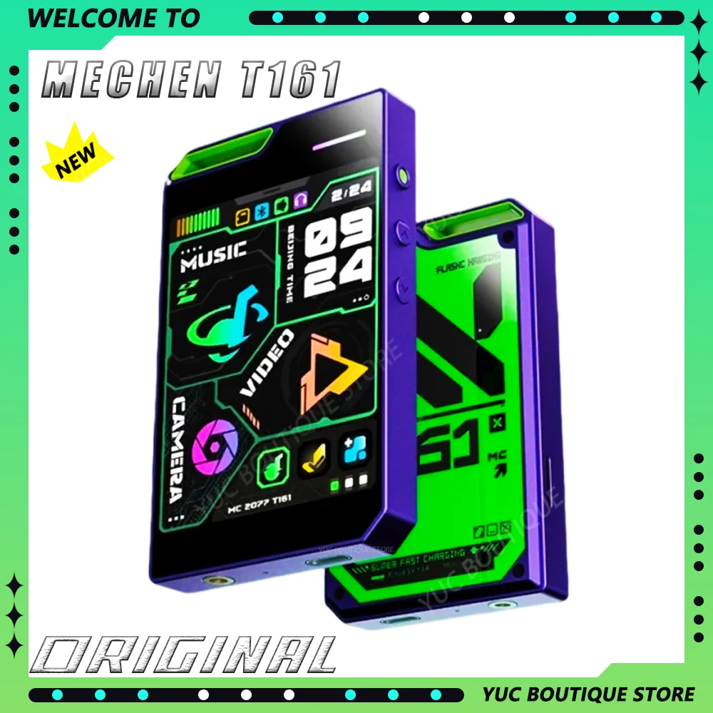 

MECHEN T161 Портативный Bluetooth Walkman MP3/MP4 2,8-дюймовый IPS HD-экран Music Palyer 720P Камера Видео с записью на заказ