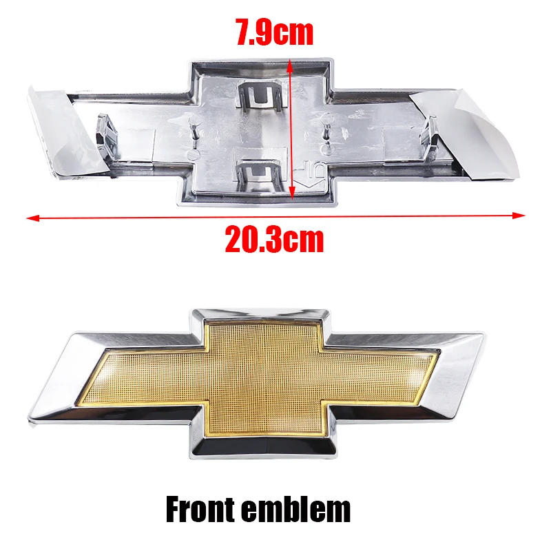 1 قطعة 20.3 سنتيمتر ثلاثية الأبعاد ABS شعار السيارة الأمامي سيارة الجبهة شواء شعار الجبهة هود ملصق التصميم اكسسوارات لشروليه 11-18 كابتيفا