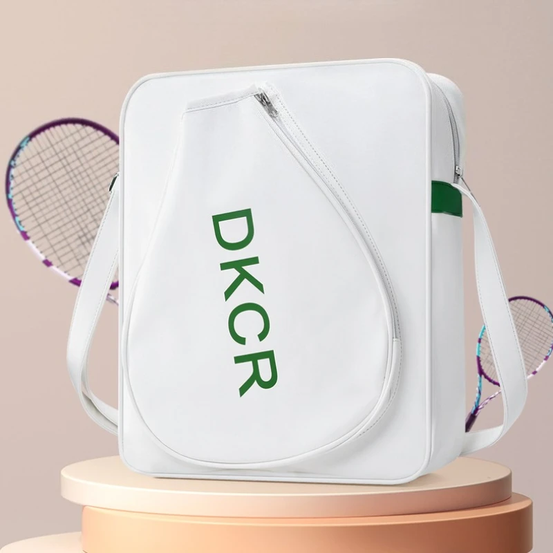 

Fashionable PU Leather Sports Racket Bag Unisex Tennis Badminton Shoulder Bag Lightweight Court Equipment Carry bag