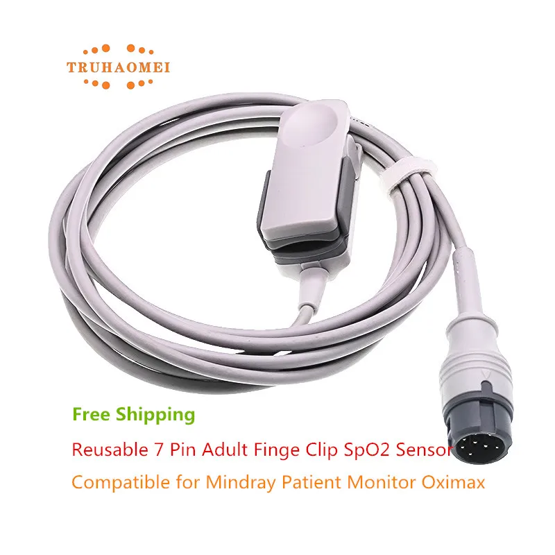 

SPO2 Sensor OXI Tech Compatible for Mindray 8 Pin Beneview T5 T6 T8 Reusable Pulse Oximeter Heart Rate Probe Neonates Adult